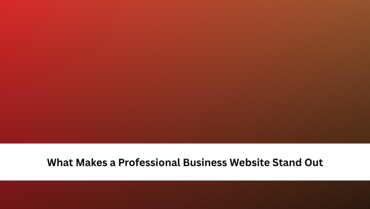 What Makes a Professional Business Website Stand Out